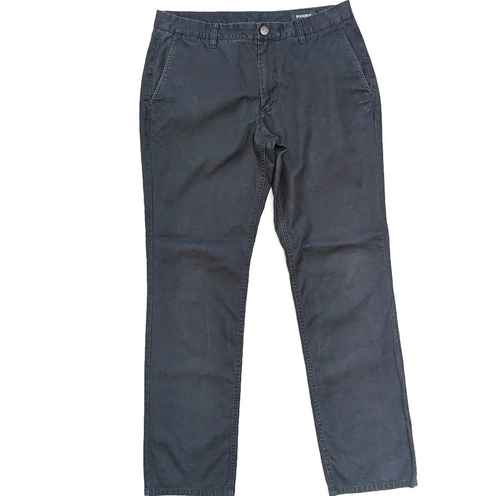 Bonobos Grey Slim Straight Washed Chinos 34/32
